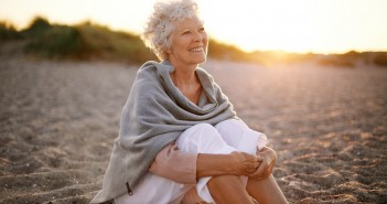 Celine Grace: November 2011 Writing Challenge Winner Cheerful Old Woman Sitting On The Beach