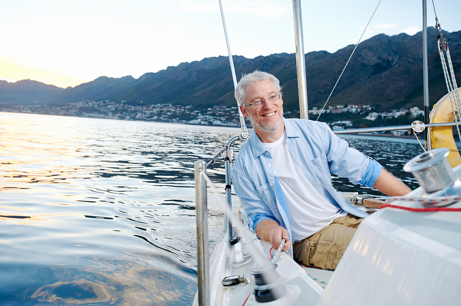 happy sailing man