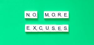 no more excuses words in scrabble tiles